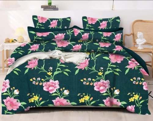 Glance Cotton Printed King Size Bed Sheet