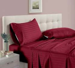 Red Straight Cotton Bed Sheet