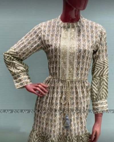 Fancy Cotton Printed Tunic Dress by NIHA BOUTIQUE