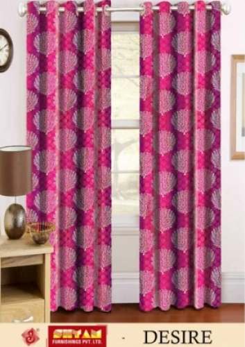 Polyester Printed Pink Curtain Fabric  by Shyam Furnishings Private Limited