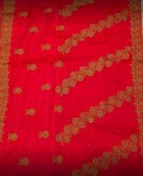 New Collection Red Embroidery Work Saree