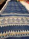 Stylish Blue Block Printed Saree in Chhatarpur