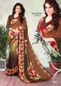 brown-georgette-printed-saree