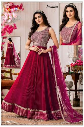 Designer Pink Long Crush Anarkali Suit 
