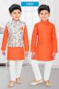 plain-organza-kurta-with-nehru-jacket-for-boys