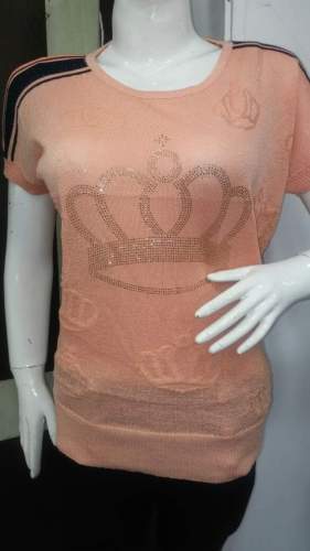 Regular Wear Ladies Orange T shirt by Shivani Collection