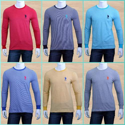 Plain Full Sleeve Round Neck Men T shirt  by Paridhan Fashion