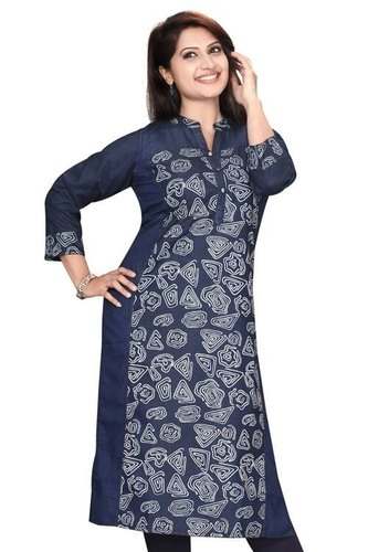 denim fancy kurti by Dnyana Fashion