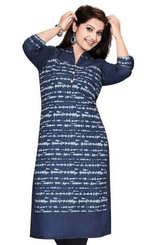 Ladies denim kurti