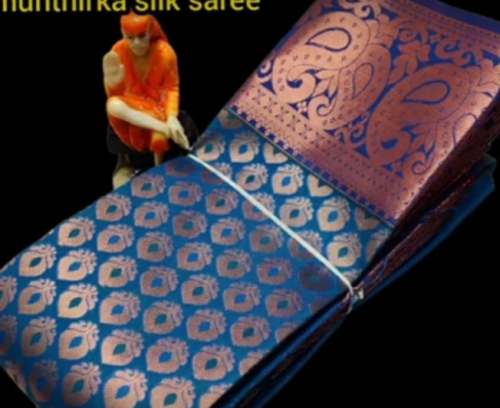 Buy Silk Printed Banarasi For Women by Malleswari Sarees Centre