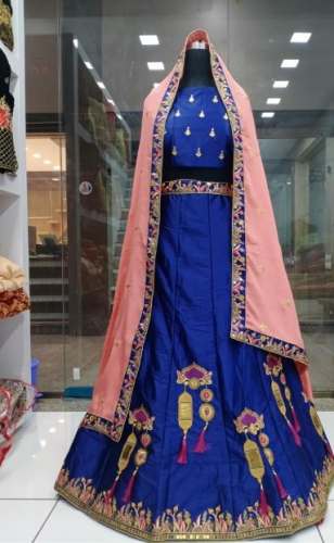 Beautiful Blue Lehenga Choli from Chhatarpur by Saubhagya Shree lehenga centre