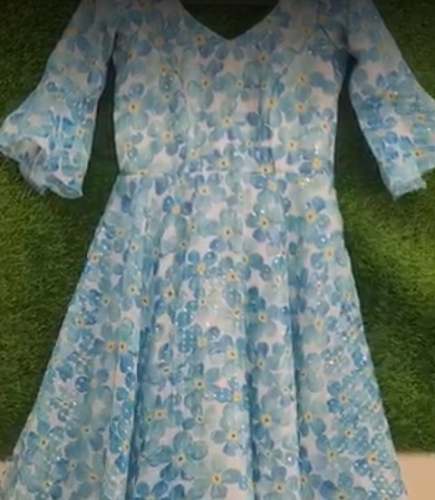 New Collection Kids Sky Blue Frock by Saarang Boutique