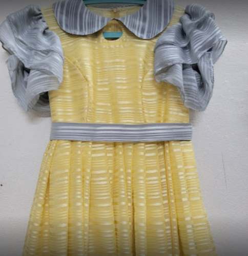 New Collection Yellow Kids Frock At Wholesale by Saarang Boutique