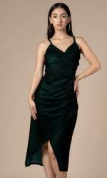 Black Velvet Midi Western Dress