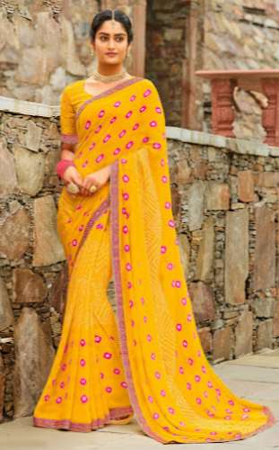 Ladies Chiffon Printed Saree by Mangalam Saree Showroom