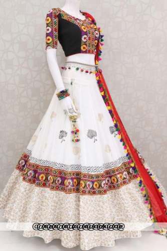 Beautiful White Chaniya Choli for Girls by Supriya Trends