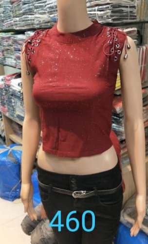 High Neck Girls Sleeveless Top