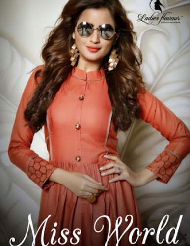Stand Collar Party Wear Kurti by Barbie Girls Collection
