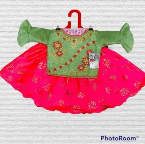 New Green And Pink Lehenga choli for Kids