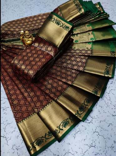 New Collection Bridal Pure Silk Saree For Women by Safa Trendz