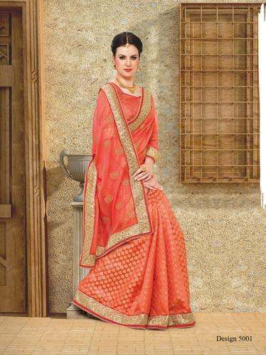 brocade fancy designer saree
