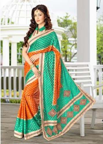 Indian raw silk saree by Shripal Silks Bhairav Textiles