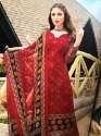 Printed Red Dress Material at Reasonable Rate