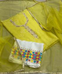 Unique Collection of Pista Green Dress Material