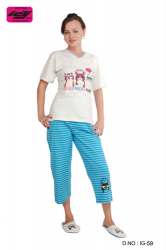 Ladies Printed Pajama Sets Nightwear