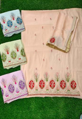 Casual Wear Embroidered Dress Material by Fashion Cloth House