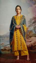 Regular Wear Mustard Palazzo Suit