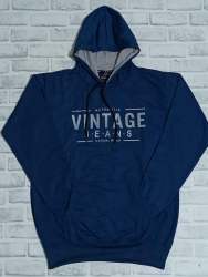 New Blue Plain Casual Hoodies At Wholesale Rate
