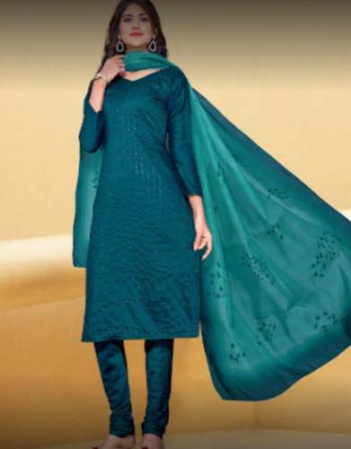 New Dark Green Ladies Churidar Suit For Women by Mangai Silks And Readymades