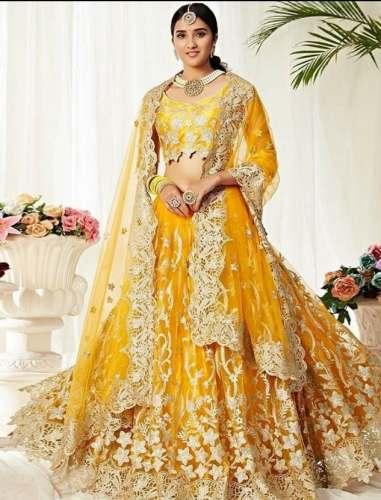 New Collection Yellow Lehenga Choli At Wholesale by The Selfie Boutique