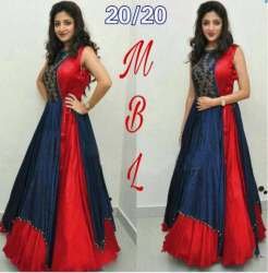 New Red And Blue Angrakha Kurti For Women