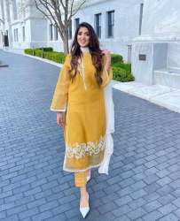 3pcs fancy Organza Suit for Girls