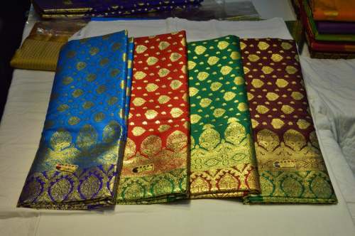 Ladies Fancy Jacquard Saree by Sree Gururaaja Textiles