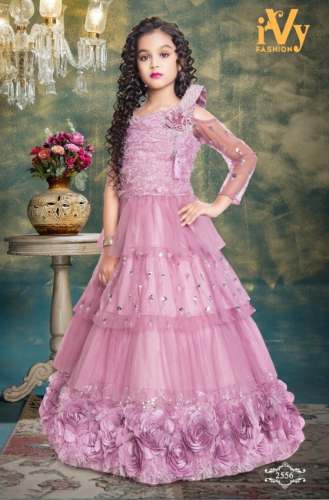 Unique Kid Party Wear Gown by Sundari Sarees