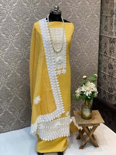 Designer Pure Cotton Dress with beautiful work  by Arora Collections