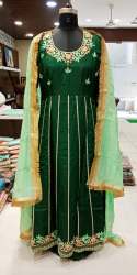 Functional Wear Green Anarkali Kurti