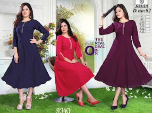 Ladies Plain Designer Kurti by Queens Collection