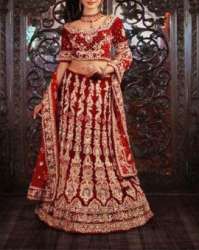 Ladies Red Bridal Lehenga