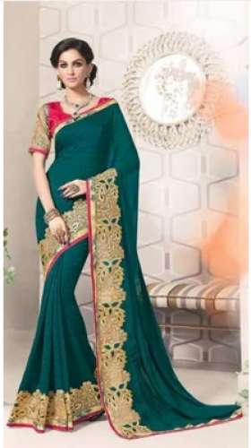 Ladies Fancy Embroidered Saree by Kasturi Life Style