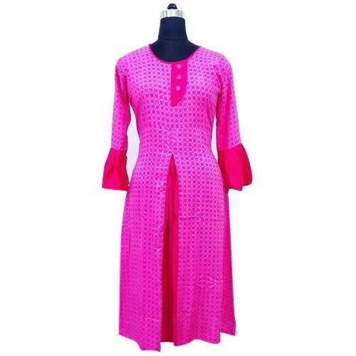 fancy sleeve long kurti by Man Mandir Creations