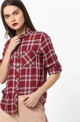 Fancy Checks Shirt for Girls by Aditi Garments