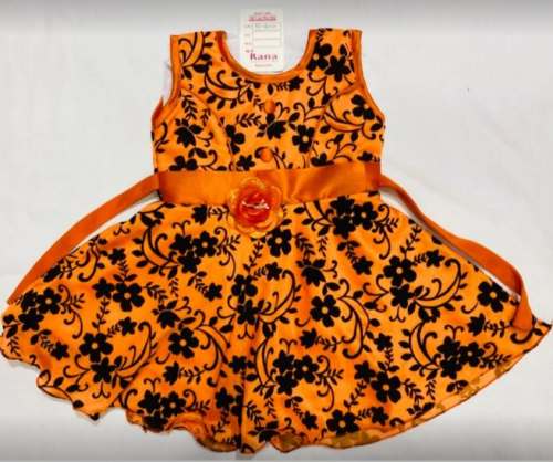 Fancy Orange Kids Frock  by Aditi Garments