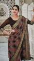 fancy-brown-printed-georgette-saree