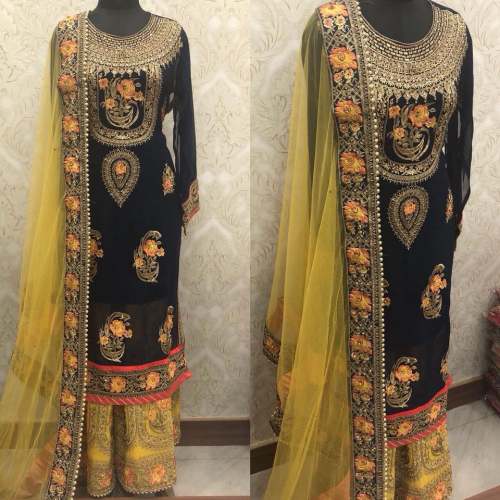 Heavy Embroidered Sharara Suit  by Natraj silk store