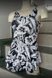 Black And White Printed Short Top 