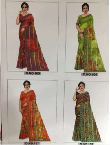 SAKHI Daily Wear Printed Saree by Krishna Synthetics